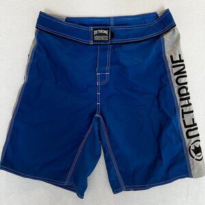 Dethrone Royalty Shorts Mens Sz 32 MMA Boxing Fighting Blue 9.5 " Inseam